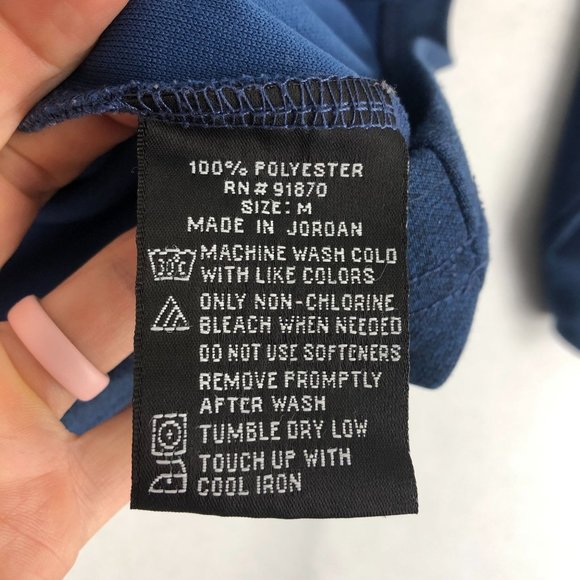 Pebble Beach Men's Size Medium Performance Blue Half Zip Golf Pullover - Picture 7 of 8